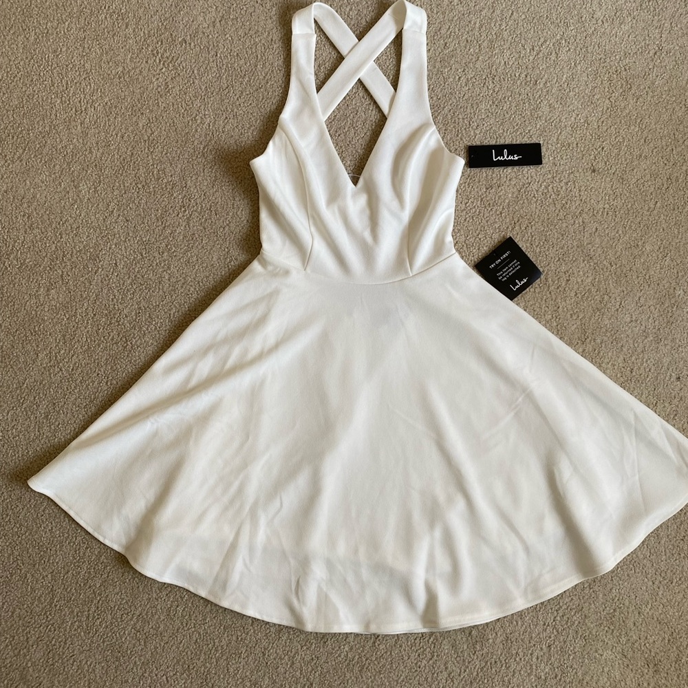 Lulu’s White Skater Dress
